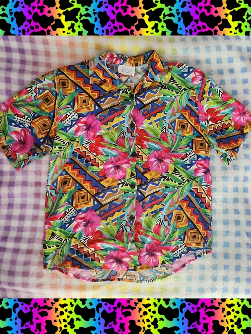 Floral Hawaiian Button-Up Shirt - Multicolor